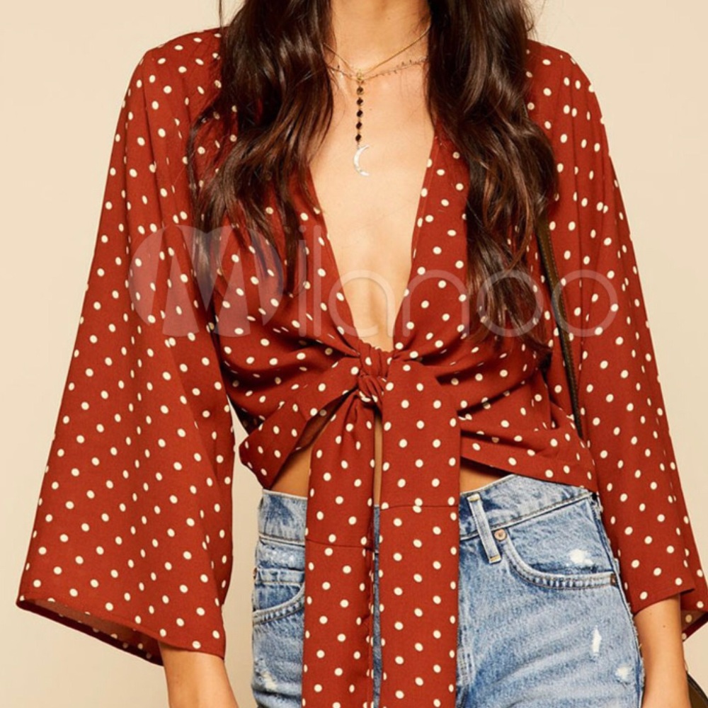 Urban Outfitters Polka Dot Blouse